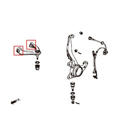 Hardrace Boccole UPPER ARM Anteriore Plastica Rinforzata 4 Pezzi/SET - HONDA CIVIC EK3/4/5/9, EJ6/7/8/9, EM1