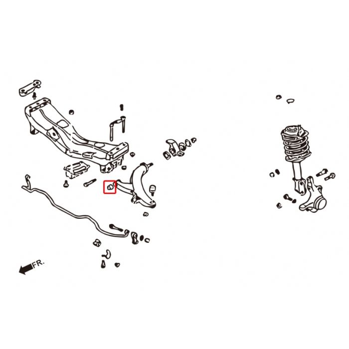 Hardrace Boccole CONTROL ARM Anteriore-Piccole Plastica 2 Pezzi - Subaru IMPREZA GC/GF/GM FORESTER SF LEGACY BD/BG/BK