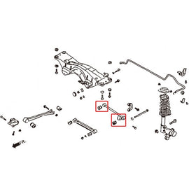 Hardrace Boccole LATERAL ARM Posteriore Plastica 4 Pezzi/SET - Subaru IMPREZA GC/GF/GM GD/GG FORESTER SF SG LEGACY BD/BG/BK