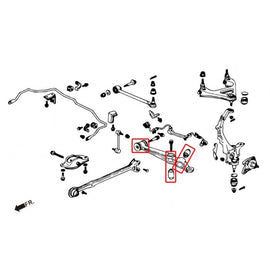 Hardrace Boccole LOWER ARM Posteriore Plastica Rinforzata 6 Pezzi/SET - HONDA PRELUDE BA8/9, BB1/2/3/4 BB5/6/7/8 92-01