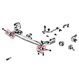Hardrace Boccole TRAILING ARM Posteriore Plastica 2 Pezzi/SET - HONDA JAZZ GD1/2/3/4 02-07