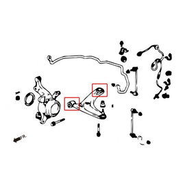 Hardrace Boccole LOWER ARM Anteriore Plastica 4 Pezzi/SET - HONDA JAZZ GD1/2/3/4