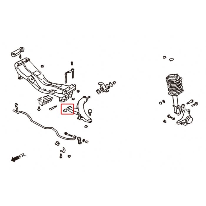 Hardrace Boccole CONTROL ARM Anteriore-Piccole Plastica 2 Pezzi - Subaru IMPREZA GD/GG FORESTER SG