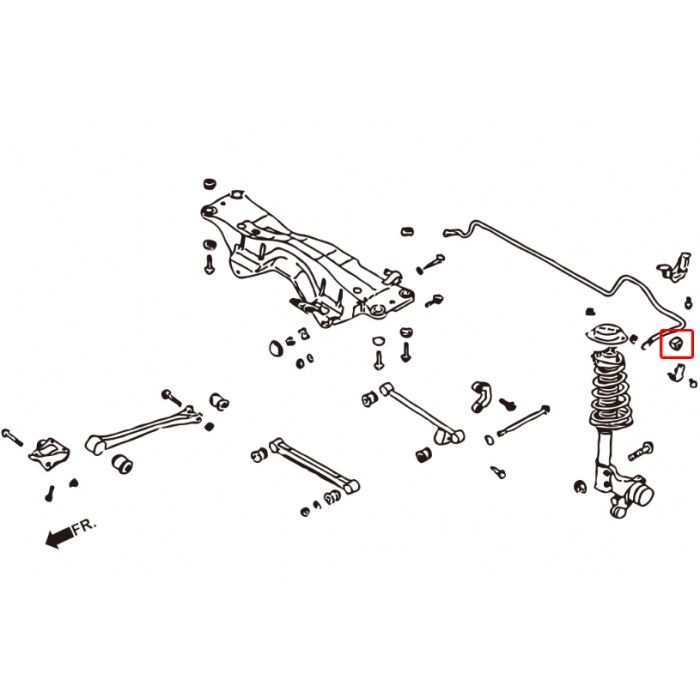 Hardrace Boccole Barra Stabilizzatrice Posteriore 20-21mm Rinforzate 2 Pezzi - Subaru IMPREZA GD/GG FORESTER SG LEGACY BL/BP