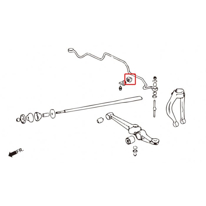 Hardrace Boccole Barra Stabilizzatrice Anteriore 24mm 2 Pezzi/SET - HONDA CIVIC EG, EH, EJ1/2 INTEGRA DC2 TPYE-R 95-98 USDM