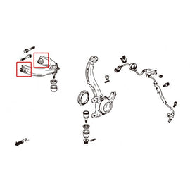 Hardrace Boccole UPPER ARM Anteriore PILLOWBALL 4 Pezzi/SET - HONDA ACCORD CL7/8/9 UC1 03-07