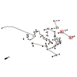 Hardrace Boccole LOWER ARM Posteriore Plastica 4 Pezzi/SET - HONDA ACCORD UC1 CL7/8/9 CF/CH/CL1/2/3 CG1/2/3/4/5/6