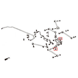 Hardrace Boccole KNUCKLE Posteriore Plastica Rinforzata 4 Pezzi/SET - HONDA ACCORD CL7/8/9 UC1 CF/CH/CL1/2/3 CG1/2/3/4/5/6