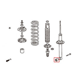 Hardrace Boccole SHOCK Posteriore Plastica Rinforzata 2 Pezzi/SET - HONDA ACCORD CL7/8/9 UC1 CF/CH/CL1/2/3 CG1/2/3/4/5/6