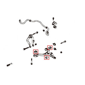 Hardrace Boccole LOWER ARM Anteriore Plastica Rinforzata 6 Pezzi/SET - HONDA ODYSSEY JDM RB1/2
