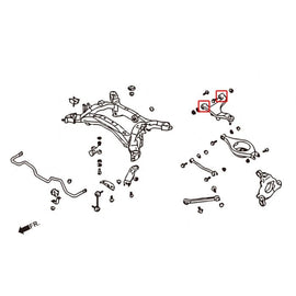 Hardrace Boccole UPPER ARM Posteriore Plastica 4 Pezzi/SET - Nissan 350Z Z33 Infiniti G35 03-06