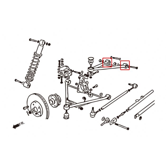 Hardrace Boccole UPPER ARM Posteriore Plastica - Lotus ELISE/EXIGE