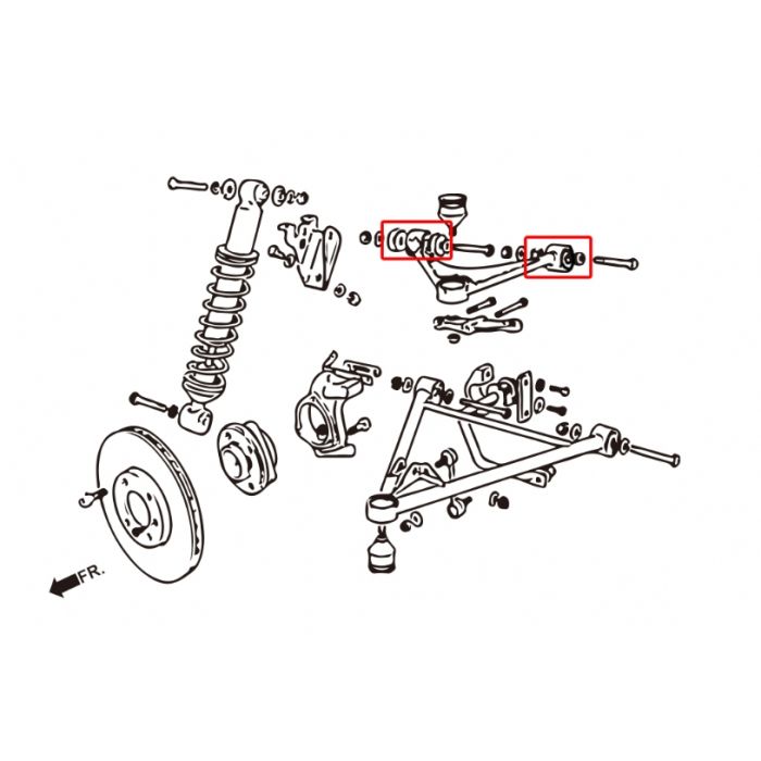 Hardrace Boccole UPPER ARM Anteriore Plastica 4 Pezzi - Lotus ELISE/EXIGE