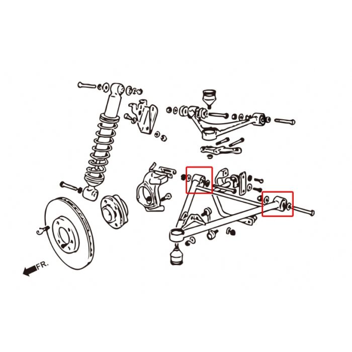 Hardrace Boccole LOWER ARM Anteriore Plastica 4 Pezzi/SET - Lotus ELISE/EXIGE