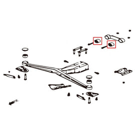 Hardrace Boccole DIFF SUPPORT MEMBER Posteriore Plastica 2 Pezzi/SET - Subaru IMPREZA GC/GF/GM GD/GG FORESTER SF SG