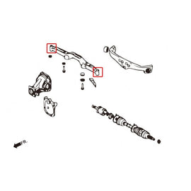 Hardrace Boccole DIFF SUPPORT MEMBER Posteriore AYC Plastica 2 Pezzi/SET - MITSUBISHI LANCER EVO 4 5 6 7 8 9