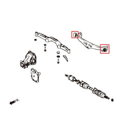 Hardrace Boccole DIFF SUPPORT ARM Posteriore Plastica Rinforzata 2 Pezzi/SET - MITSUBISHI LANCER EVO 4 5 6 7 8 9