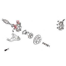 Hardrace Boccole HUB KNUCKLE BUSHES Posteriore Plastica 6 Pezzi/SET - Nissan Silvia 200SX S13 S14 S15 SKYLINE R32 R33 R34 300ZX