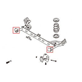 Hardrace Boccole FRAME Posteriore Plastica 2 Pezzi/SET - Nissan TIDDA C11