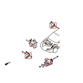 Hardrace Boccole MOUNT RINFORZATO 4 Pezzi/SET - MITSUBISHI LANCER EVO 5-6