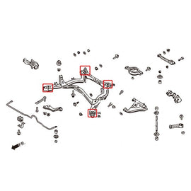 Hardrace Boccole SUBFRAME Posteriore Plastica 4 Pezzi/SET - Nissan Silvia 200SX S13 S14 S15 300ZX SKYLINE R32 R33 R34