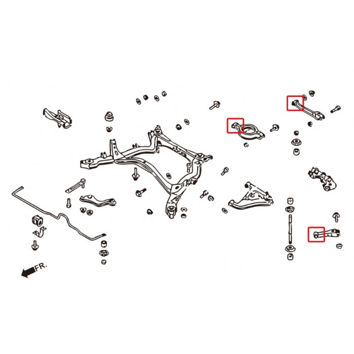 Hardrace Boccole Toe/Traction/Camber link Posteriore Plastica 6 Pezzi/SET - NISSAN Silvia 200SX S13 300ZX SKYLINE R32