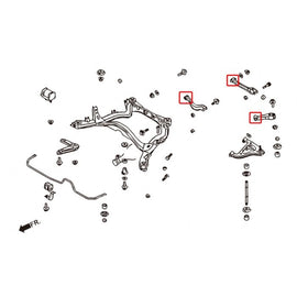 Hardrace Boccole Toe/Traction/Camber link Posteriore 6 Pezzi/set - Nissan Silvia 200SX S14 S15 Skyline R33 R34