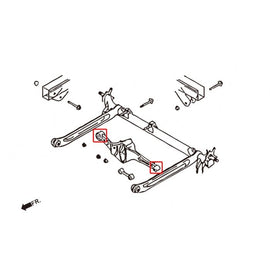 Hardrace Boccole LATERAL LINK Posteriore Plastica Rinforzata 2 Pezzi/SET - NISSAN SENTRA / SYLPHY B15 00-06