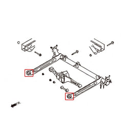 Hardrace Boccole BEAM Posteriore Plastica Rinforzata 2 Pezzi/SET - NISSAN SENTRA / SYLPHY 5th B15 00-06