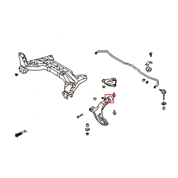 Hardrace Boccole LOWER ARM Anteriore Posteriore Grandi Plastica Rinforzati 2 Pezzi/SET - NISSAN SENTRA / SYLPHY 5th B15 00-06