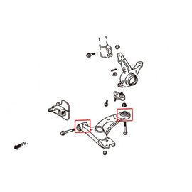Hardrace Boccole LOWER ARM Anteriore Plastica 2 Pezzi/SET - TOYOTA ALTIS / COROLLA 10th E140/E150 06-12