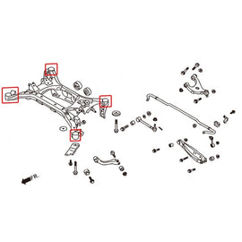 Hardrace Boccole SUBFRAME Posteriore Plastica - Toyota GT86 Subaru BRZ