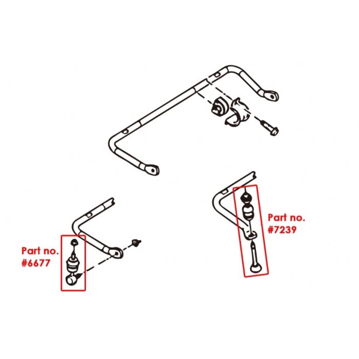 Hardrace SWAY BAR Posteriore 22mm 7pcs con links 7740k - Ford Focus MK2 04-11 MAZDA 3 BL VOLVO S40 V50 C30 C70