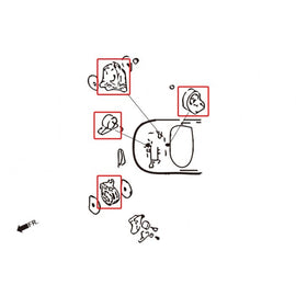 Hardrace Supporti Motore RINFORZATI 4 Pezzi - MITSUBISHI ECLIPSE 2G 95-99 2.0L TURBO Manuele