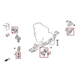 Hardrace Supporti Motore RINFORZATI 4 Pezzi/SET - NISSAN MICRA K11 Manuale