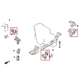 Hardrace Supporto Motore 3 Pezzi/SET - NISSAN MICRA K11 Automatica (NCVT)
