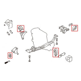 Hardrace Supporti Motore RINFORZATI 4 Pezzi - NISSAN PRIMERA P10 90-95 Manuale