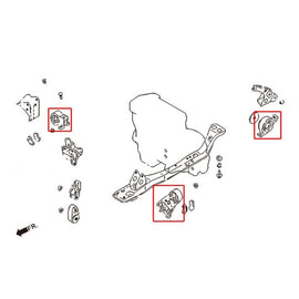 Hardrace Supporti Motore Rinforzati 3 Pezzi/SET - NISSAN MICRA K11 Automatica