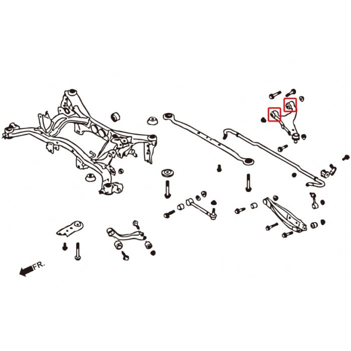 Hardrace Boccole UPPER ARM Posteriore Plastica - Subaru IMPREZA GE GR GP GJ/FORESTER SH SJ/LEGACY BM/BR BRZ Toyota GT86