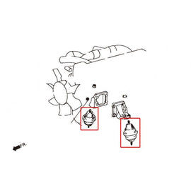 Hardrace Supporto Motore RACE 2 Pezzi FIT: OE# 12360-4607 - TOYOTA SUPRA MK4 JZA80 93-02