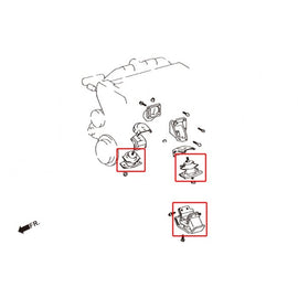 Hardrace Supporti Motore e Trasmissione in Plastica 3 Pezzi/SET - TOYOTA SUPRA MK3 JZA70 86-92 MK4 JZA80 93-02