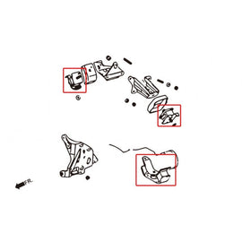 Hardrace Supporti Motore Rinforzati 3 Pezzi - TOYOTA 86 AE86 1983-1987