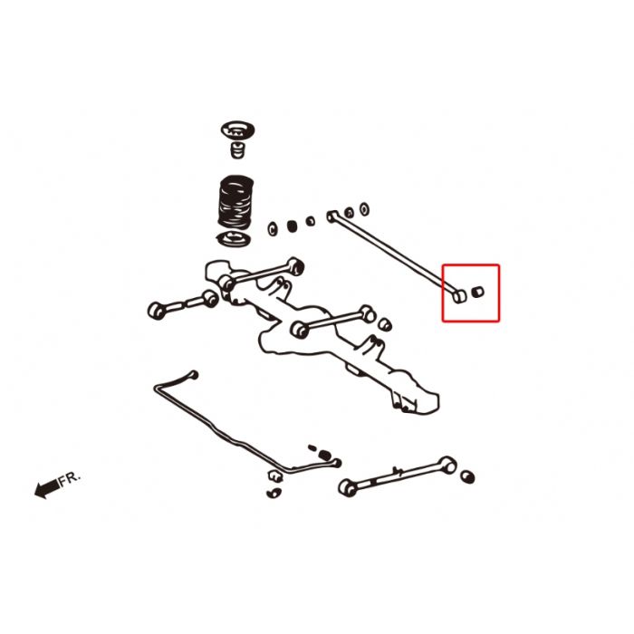 Hardrace Boccole LATERAL ARM Posteriore Plastica - TOYOTA LAND CRUISER J80 90-97