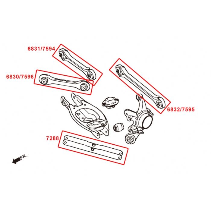 Hardrace TRAILING ARM Posteriore (Plastica Rinforza) 2 Pezzi/SET - BMW Serie 1 E81 E82 E87 E88 Serie 3 E90 E91 E92 E93 X1 E84 09-15