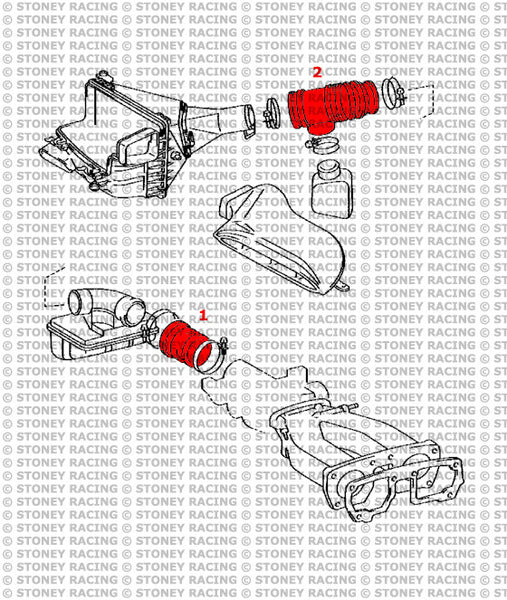 Toyota Supra MK4 NA Kit tubi silicone Air intake