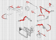 Carica l&#39;immagine nel visualizzatore di Gallery, Toyota Supra MK4 Kit tubi silicone Non-Turbo Coolant &amp; Breather Hose
