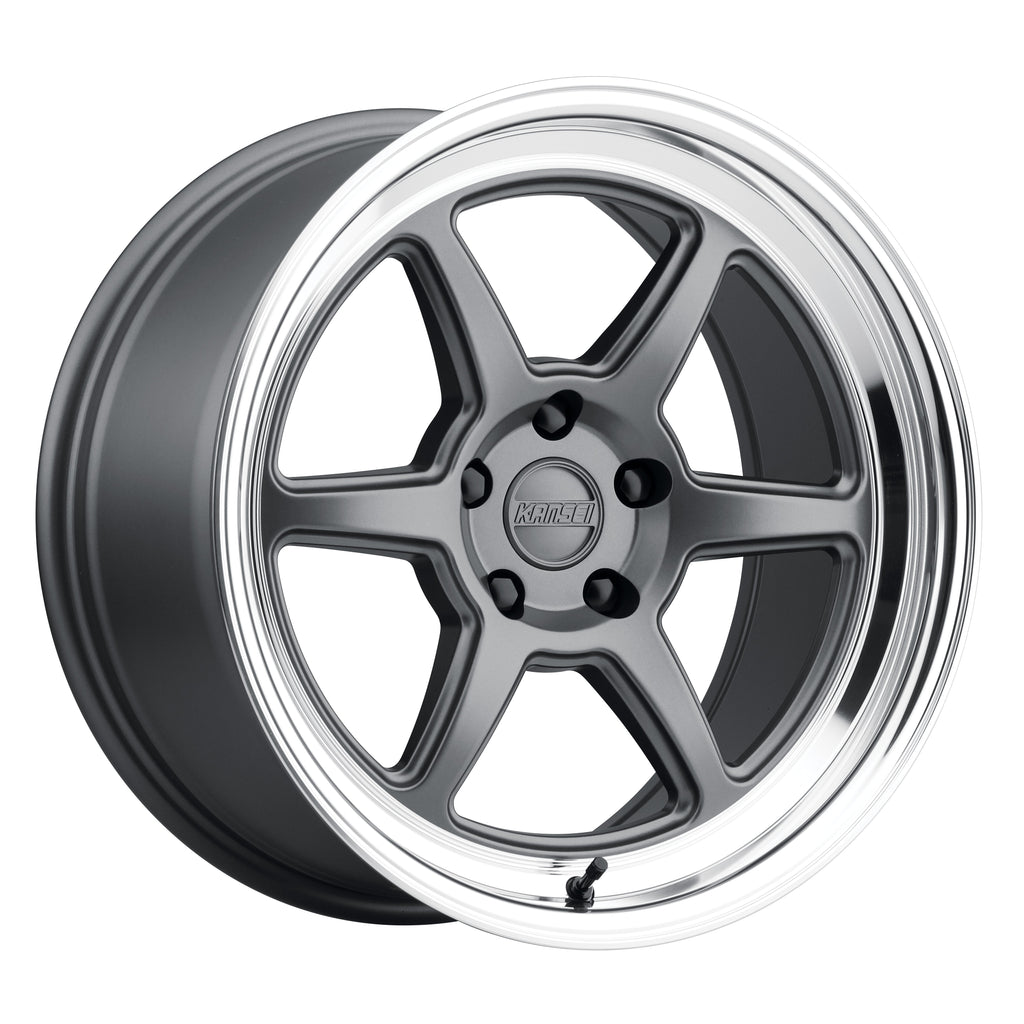 Cerchio in Lega Kansei ROKU 18x9.5 ET38 5x114.3 Matte Grey with Bright Machined Lip