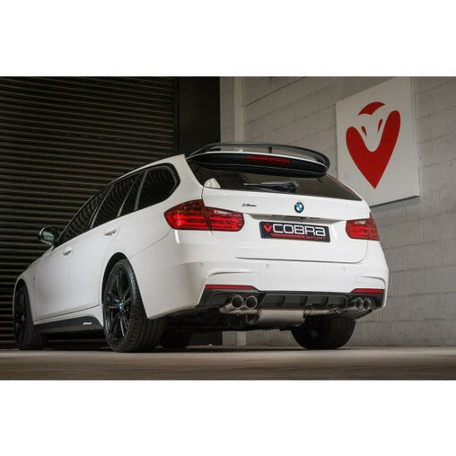 Cobra Sport "M3 Style" Scarico Sportivo con Silenziatore per BMW 335d Sedan Serie 3 F30 & Touring F31 (12-18)