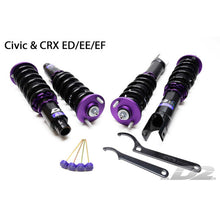 Load image into Gallery viewer, Assetto Regolabile D2 Street Coilover per Honda Civic ED / EE / EF (89-91)