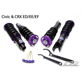Assetto Regolabile D2 Street Coilover per Honda Civic ED / EE / EF (89-91)